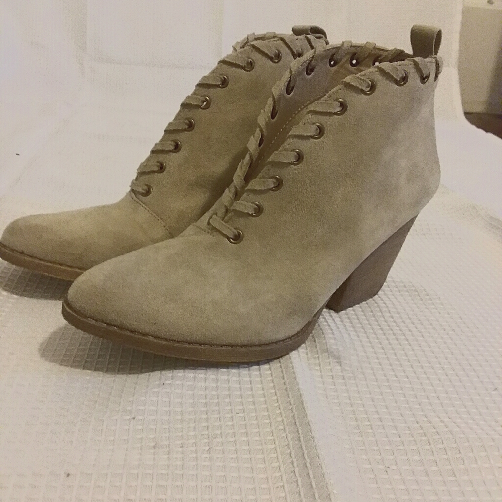 Beige Ankle Booties